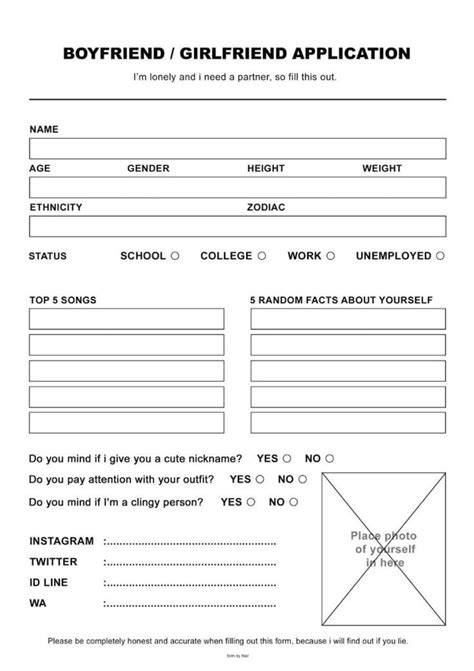 girlfriend application form|2024 Official Girlfriend Application 